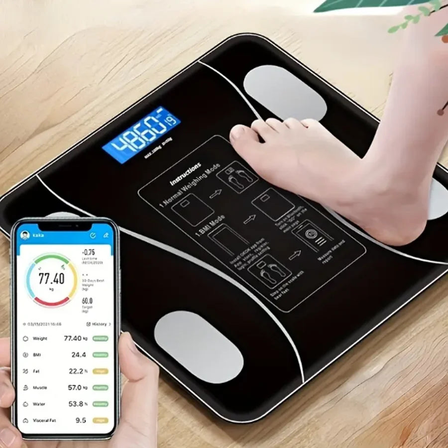 Smart APP Synchronized Body Fat Scale Bathroom Digital Scale Bluetooth Weight Loss Body Fat Scale Body Composition Analyzer